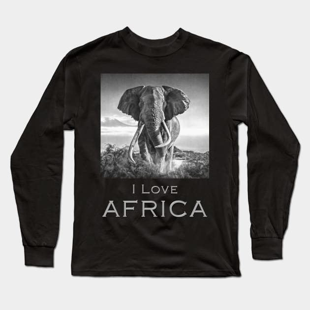 I LOVE AFRICA Long Sleeve T-Shirt by MiroDesign